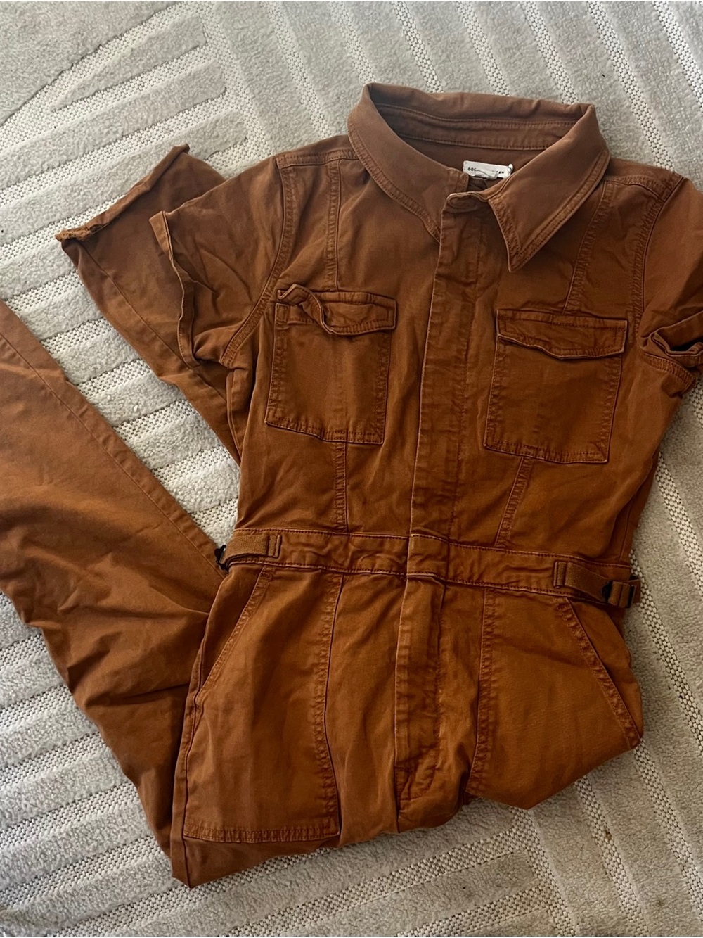 Good American Brown Short Sleeve Women’s Jumpsuit Size M